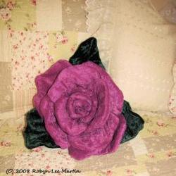 Rose Soft Sculpture Pillow Ringbearer Wedding 
